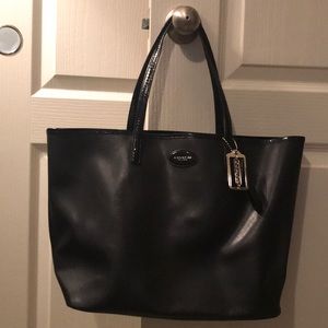 Coach Black Crossgrain Tote